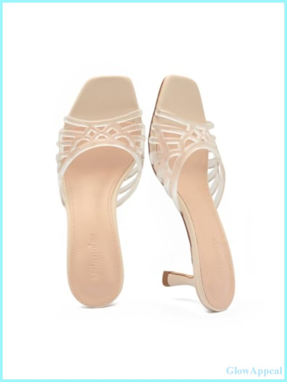 MiLanolce Jelly Kitten Heel Sandals Women Square Open Toe Slip On
